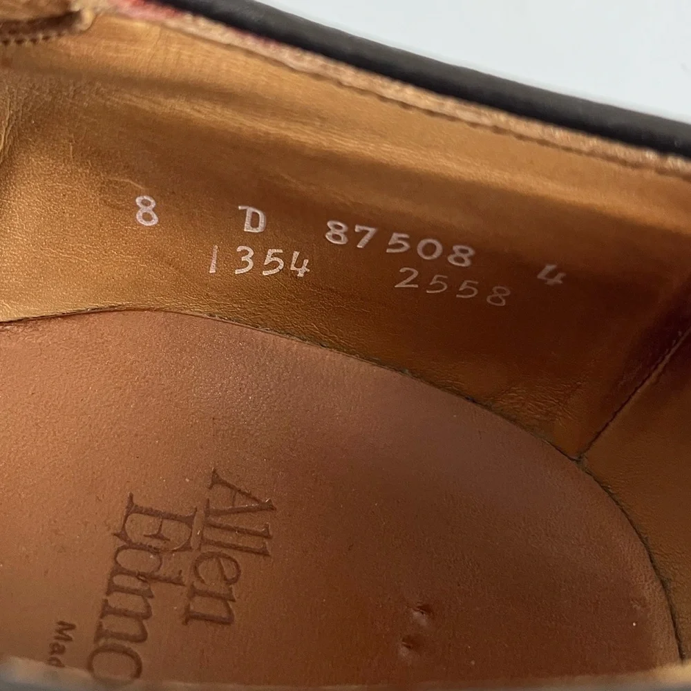 Allen Edmonds Dellwood Brown Leather Oxfords Shoes 8D
